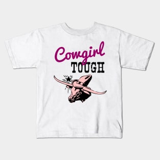 Cowgirl Tough Country Design Kids T-Shirt